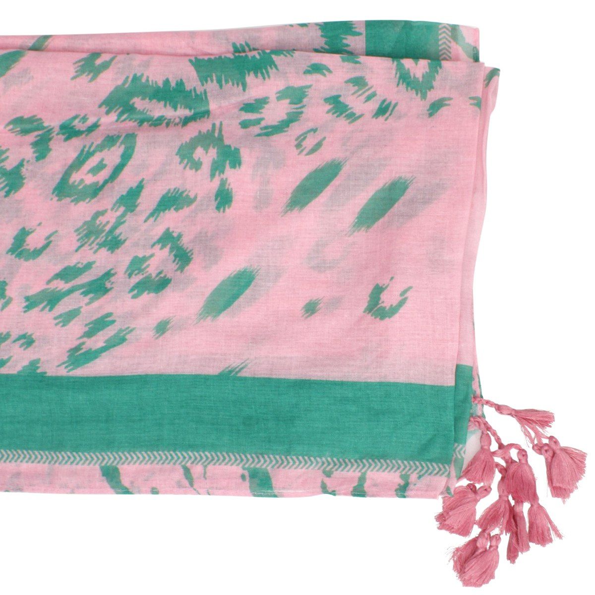 AKA Sorority Pink Green Leopard Structured Kimono