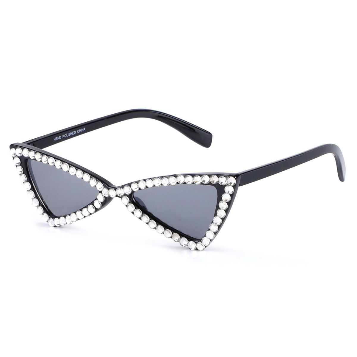Sunglasses Black Cat Eye Rhinestone Retro Eyewear