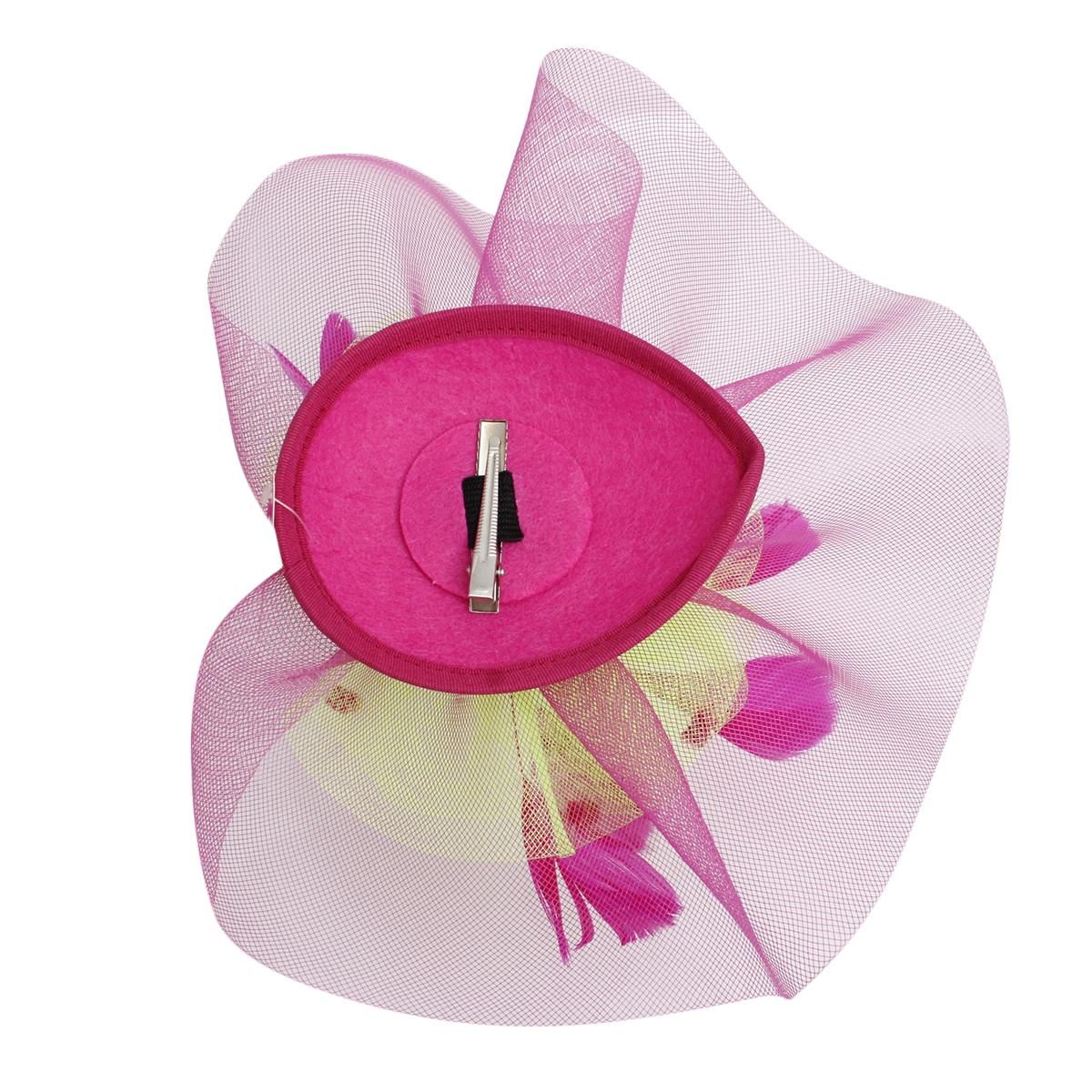 AKA Sorority Pink Green Ruffle Feather Fascinator