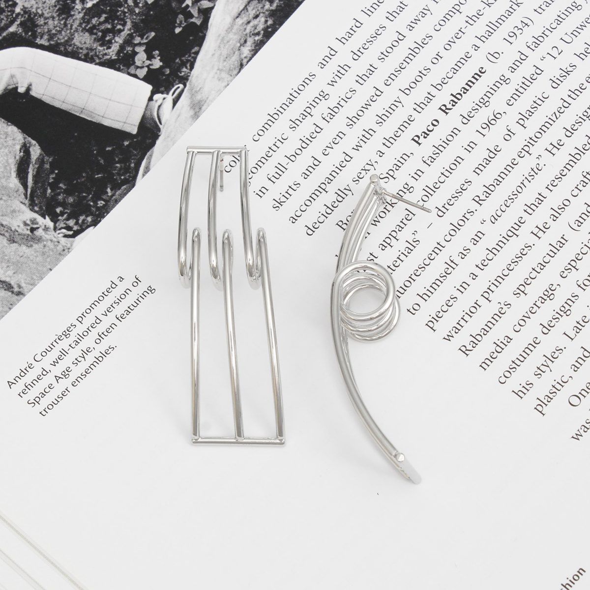 Studs Silver Spring Industrial-luxe Earrings Women